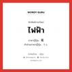 ไฟฟ้า ภาษาญี่ปุ่นคืออะไร, คำศัพท์ภาษาไทย - ญี่ปุ่น ไฟฟ้า ภาษาญี่ปุ่น 電 คำอ่านภาษาญี่ปุ่น でん หมวด n หมวด n