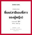 พี่เขย(สามีของพี่สาวของผู้หญิง) ภาษาเกาหลีคืออะไร, คำศัพท์ภาษาไทย - เกาหลี พี่เขย(สามีของพี่สาวของผู้หญิง) ภาษาเกาหลี 형부 คำอ่าน [ฮยอง-บู]