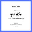 ขุนไม่ขึ้น ความหมายคือ?, คำพังเพย ขุนไม่ขึ้น หมายถึง เลี้ยงไม่เชื่องมีแต่เนรคุณ