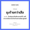 ยุงร้ายกว่าเสือ ความหมายคือ?, คำพังเพย ยุงร้ายกว่าเสือ หมายถึง ถึงแม้ยุงจะเป็นเพียงแมลงตัวจิ๋ว แต่ก็สามารถเป็นพาหะนำโรคร้ายหลายชนิดมาสู่คนได้ คำนาม คน สัตว์ เสือ อวัยวะ ตัว