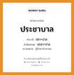 ประชาบาล บาลี สันสกฤต?, คำบาลีและสันสกฤต ประชาบาล คำในภาษาไทย ประชาบาล คำบาลี ปชา+ปาล คำสันสกฤต ปฺรชา+ปาล ความหมาย ผู้รักษาประชาชน