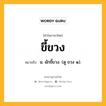 ขี้ขวง หมายถึงอะไร?, คำในภาษาไทย ขี้ขวง หมายถึง น. ผักขี้ขวง. (ดู ขวง ๑).