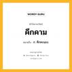 คึกคาม หมายถึงอะไร?, คำในภาษาไทย คึกคาม หมายถึง ก. คึกคะนอง.