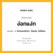 ง่อกแง่ก หมายถึงอะไร?, คำในภาษาไทย ง่อกแง่ก หมายถึง ว. โยกคลอนไปมา, ไม่แน่น, ไม่มั่นคง.