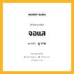 จอแส หมายถึงอะไร?, คำในภาษาไทย จอแส หมายถึง ดู ชาด.