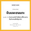 จับแพะชนแกะ หมายถึงอะไร?, คำในภาษาไทย จับแพะชนแกะ หมายถึง ก. ทําอย่างขอไปที ไม่ได้อย่างนี้ก็เอาอย่างนั้นเข้าแทนเพื่อให้ลุล่วงไป.