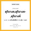 ดุริยางค,ดุริยางค-,ดุริยางค์ หมายถึงอะไร?, คำในภาษาไทย ดุริยางค,ดุริยางค-,ดุริยางค์ หมายถึง น. เครื่องดีดสีตีเป่า. (ป. ตุริย + องฺค).