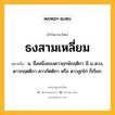 ธงสามเหลี่ยม หมายถึงอะไร?, คำในภาษาไทย ธงสามเหลี่ยม หมายถึง น. ชื่อหนึ่งของดาวฤกษ์กฤติกา มี ๘ ดวง, ดาวกฤตติกา ดาวกัตติกา หรือ ดาวลูกไก่ ก็เรียก.