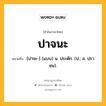 ปาจนะ หมายถึงอะไร?, คำในภาษาไทย ปาจนะ หมายถึง [ปาจะ-] (แบบ) น. ประตัก. (ป.; ส. ปฺราชน).