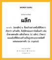 ผลึก หมายถึงอะไร?, คำในภาษาไทย ผลึก หมายถึง [ผะหฺลึก] น. ชื่อแก้วอย่างหนึ่งมีสีใสขาว เรียกว่า แก้วผลึก, สิ่งมีลักษณะขาวใสดั่งแก้ว เช่น น้ำตาลตกผลึก ผลึกน้ำตาล. (ป. ผลิก); (วิทยา) ของแข็งที่มีโครงสร้างเป็นรูปทรงเรขาคณิตที่แน่นอนเฉพาะตัว. (อ. crystal).