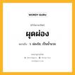 ผุดผ่อง หมายถึงอะไร?, คำในภาษาไทย ผุดผ่อง หมายถึง ว. ผ่องใส, เป็นนํ้านวล.