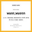 พนจร,พนจรก หมายถึงอะไร?, คำในภาษาไทย พนจร,พนจรก หมายถึง [พะนะจอน, พะนะจะรก] น. ชาวป่า, พรานป่า. (ป., ส. วนจร, วนจรก).