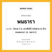 พนธารา หมายถึงอะไร?, คำในภาษาไทย พนธารา หมายถึง [พะนะ-] น. แถวต้นไม้ (เช่นตาม ๒ ข้างถนนหลวง). (ส. วนธารา).