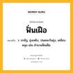 ฟั่นเฝือ หมายถึงอะไร?, คำในภาษาไทย ฟั่นเฝือ หมายถึง ว. รกชัฏ, ยุ่งเหยิง, ปนคละกันยุ่ง, เคลือบคลุม เช่น สำนวนฟั่นเฝือ.