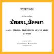 มัตสยะ,มัตสยา หมายถึงอะไร?, คำในภาษาไทย มัตสยะ,มัตสยา หมายถึง [มัดสะยะ, มัดสะหฺยา] น. ปลา. (ส. มตฺสฺย; ป. มจฺฉ).