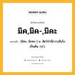 มิค,มิค-,มิคะ หมายถึงอะไร?, คำในภาษาไทย มิค,มิค-,มิคะ หมายถึง [มิคะ, มิกคะ-] น. สัตว์ป่ามีกวางอีเก้งเป็นต้น. (ป.).