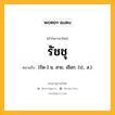 รัชชุ หมายถึงอะไร?, คำในภาษาไทย รัชชุ หมายถึง [รัด-] น. สาย, เชือก. (ป., ส.).