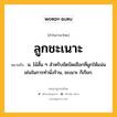 ลูกชะเนาะ หมายถึงอะไร?, คำในภาษาไทย ลูกชะเนาะ หมายถึง น. ไม้สั้น ๆ สำหรับขัดบิดเชือกที่ผูกให้แน่นเช่นในการทำนั่งร้าน, ชะเนาะ ก็เรียก.