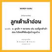 ลูกเต้าเล้าอ่อน หมายถึงอะไร?, คำในภาษาไทย ลูกเต้าเล้าอ่อน หมายถึง น. ลูกเล็ก ๆ หลายคน เช่น เธอมีลูกเต้าเล้าอ่อน ไปไหนทีก็ต้องอุ้มบ้างจูงบ้าง.