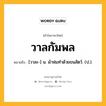 วาลกัมพล หมายถึงอะไร?, คำในภาษาไทย วาลกัมพล หมายถึง [วาละ-] น. ผ้าห่มทําด้วยขนสัตว์. (ป.).