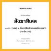 สังฆาทิเสส หมายถึงอะไร?, คำในภาษาไทย สังฆาทิเสส หมายถึง [-เสด] น. ชื่ออาบัติหนักหมวดหนึ่งรองจากปาราชิก. (ป.).