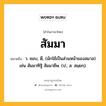 สัมมา หมายถึงอะไร?, คำในภาษาไทย สัมมา หมายถึง ว. ชอบ, ดี, (มักใช้เป็นส่วนหน้าของสมาส) เช่น สัมมาทิฐิ สัมมาชีพ. (ป.; ส. สมฺยกฺ).