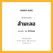 สำมะลอ หมายถึงอะไร?, คำในภาษาไทย สำมะลอ หมายถึง น. สําปะลอ.