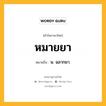 หมายยา หมายถึงอะไร?, คำในภาษาไทย หมายยา หมายถึง น. ฉลากยา.