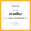 เกาเหลียง หมายถึงอะไร?, คำในภาษาไทย เกาเหลียง หมายถึง [-เหฺลียง] น. ชื่อเหล้าจีนชนิดหนึ่ง. (จ.).