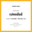 เปศลมัธย์ หมายถึงอะไร?, คำในภาษาไทย เปศลมัธย์ หมายถึง [-สะละมัด] ว. มีเอวอ่อน. (ส.).