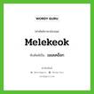 Melekeok เขียนเป็นคำไทยว่าอะไร?, คำศัพท์ภาษาอังกฤษ Melekeok ทับศัพท์เป็น เมเลเคอ็อก