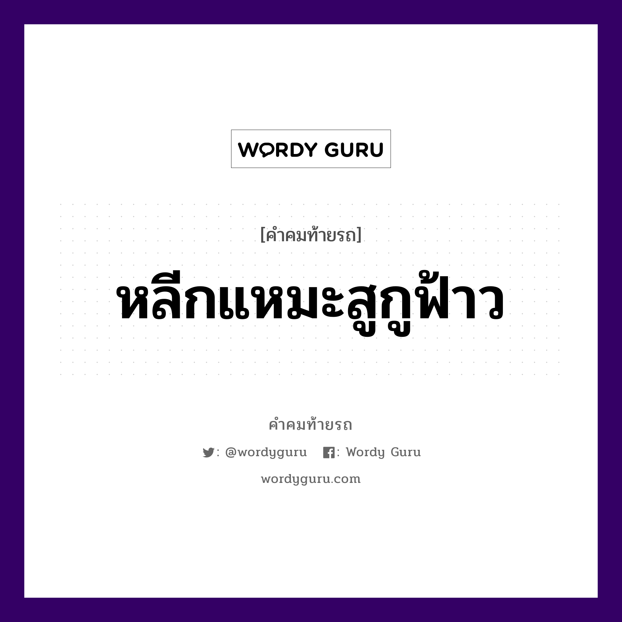 หลีกแหมะสูกูฟ้าว, คำคมท้ายรถ หลีกแหมะสูกูฟ้าว แถวอีสาน แปลว่า หลบหน่อยฉันรีบนะ